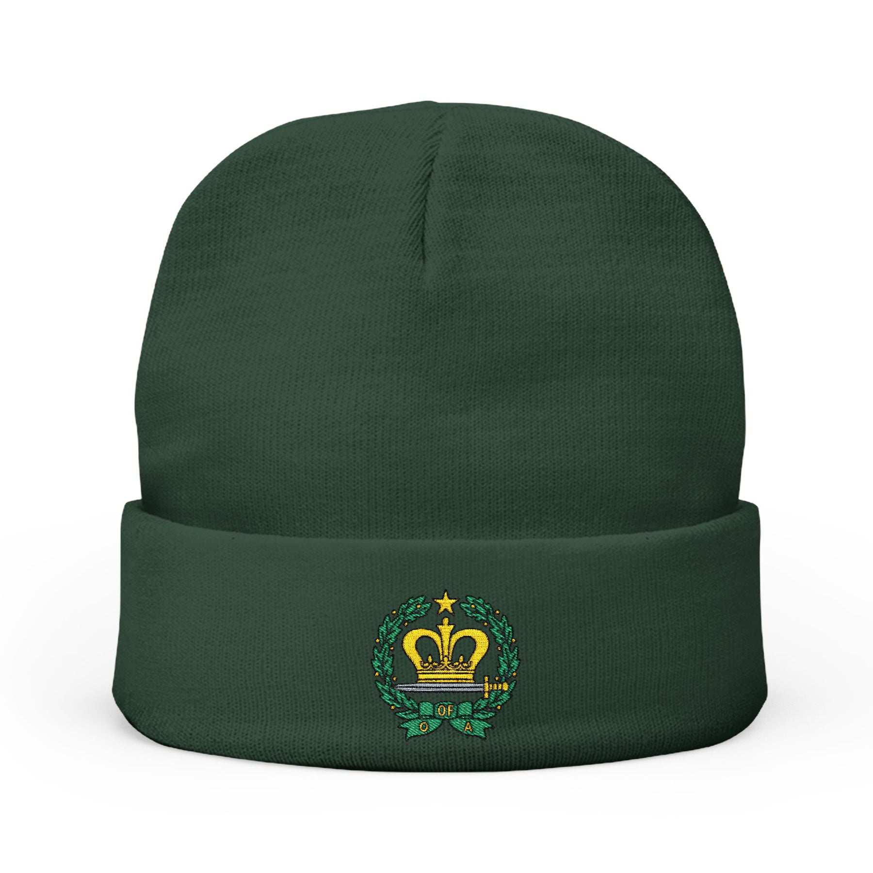Order of the Amaranth Beanie - Knit Embroidery Emblem - Bricks Masons
