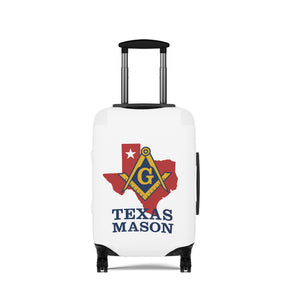 Master Mason Blue Lodge Luggage Cover - Square & Compass G Texas Map