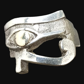 Horus Eye Ring Silver And Duble Gold 8 Gr 1.5 X 2 Cm Art 767 - Bricks Masons
