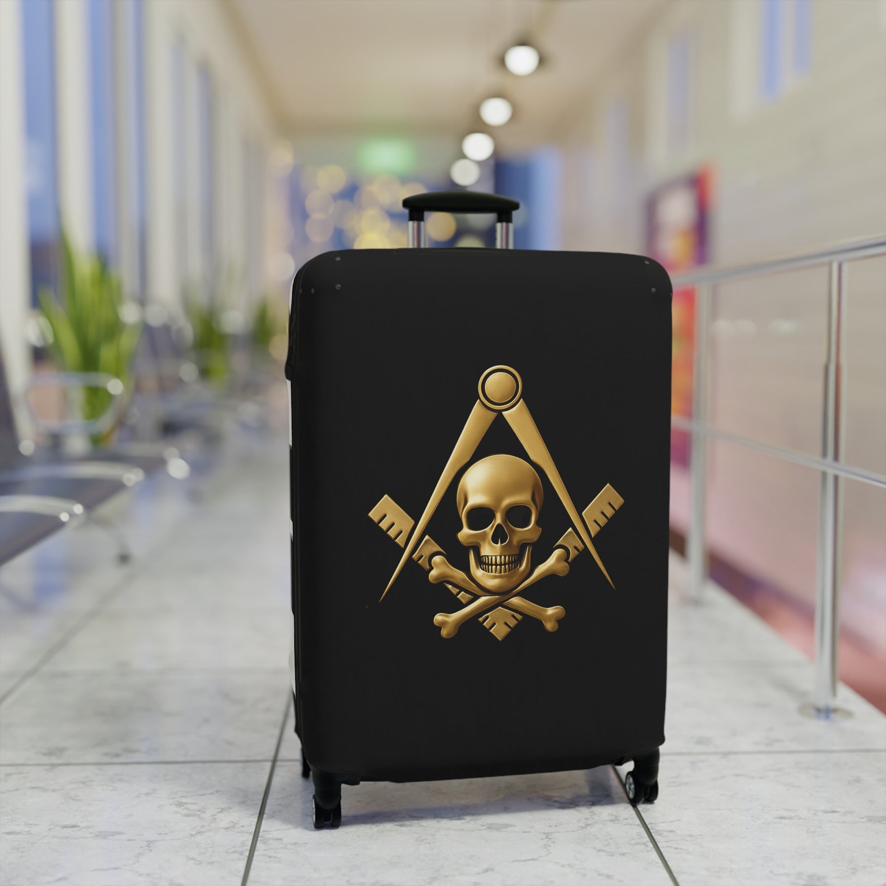 Widows Sons Luggage Cover - Square & Compass with Skull & Bones Emblem