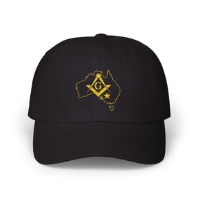 Master Mason Blue Lodge Australia Jurisdiction Baseball Cap - Australia Map Square & Compass G - Bricks Masons