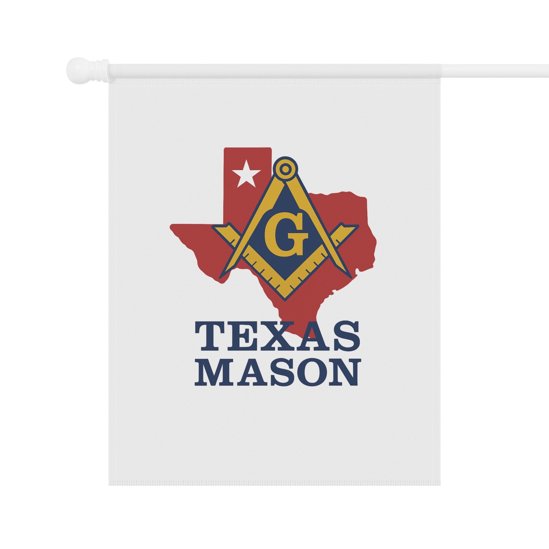 Master Mason Blue Lodge Yard Flag - Texas Masons Printed Poly Poplin - Bricks Masons