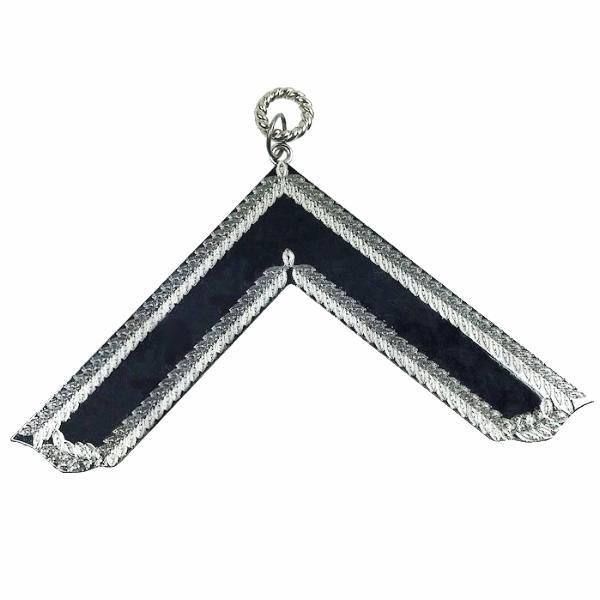 Worshipful Master Blue Lodge Officer Collar Jewel - Dark Blue & Silver