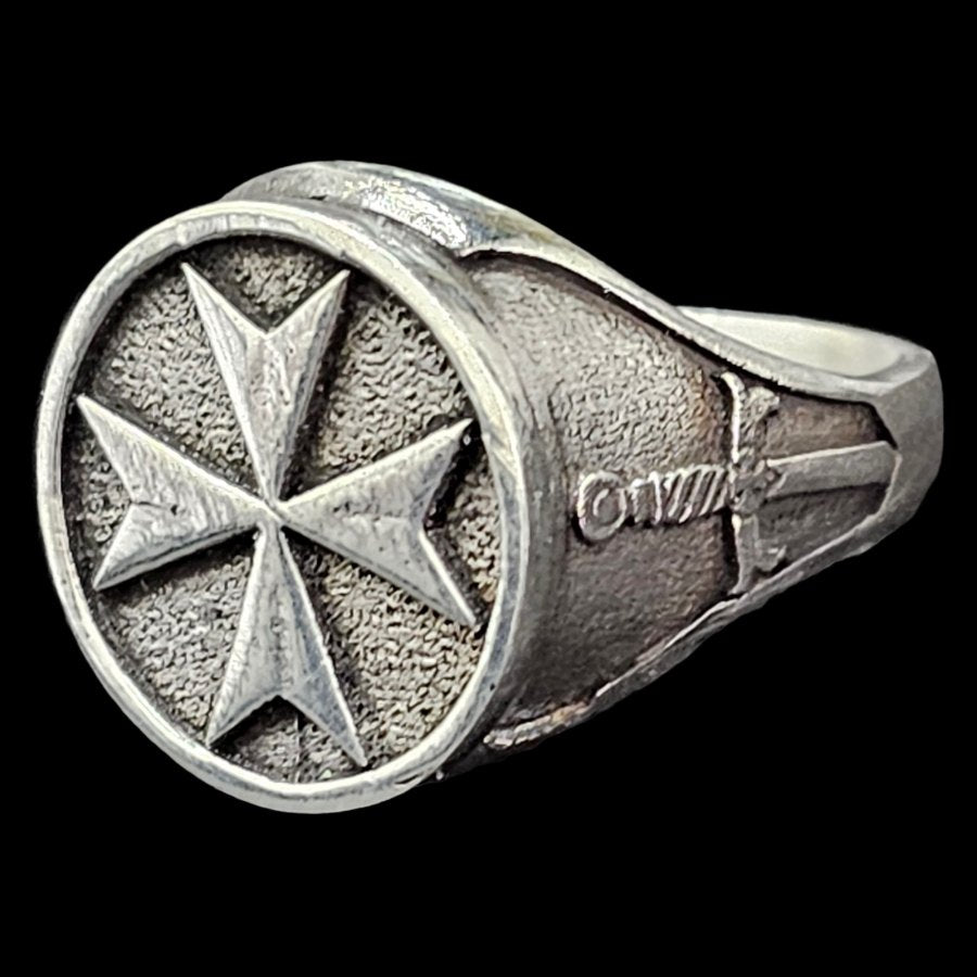 Templar Ring Cross of Beatitudes Silver 1.8 cm 14 g Art 808 - Bricks Masons