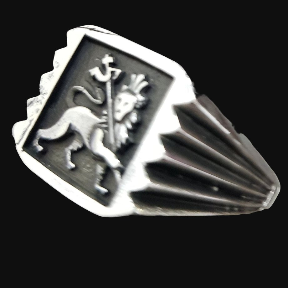 Bob Marley Rastafari Ring Silver 1.7 x 1.5 cm 11 g Art 823 - Bricks Masons