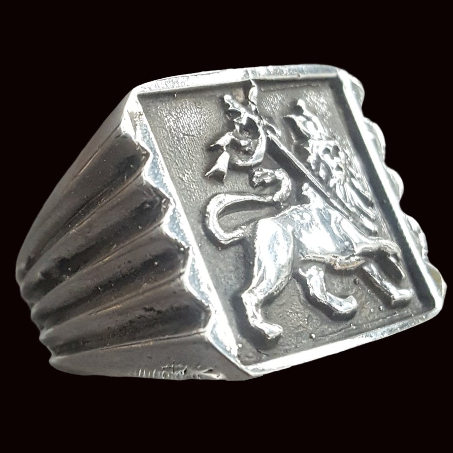 Bob Marley Rastafari Ring Silver 2 x 1.8 cm 15 g Art 824 - Bricks Masons