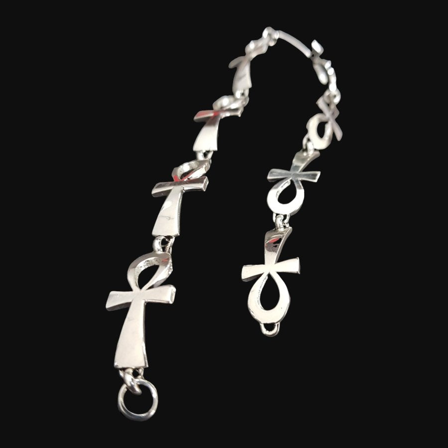 Ankh Cross of Life Bracelet in Silver 3 x 1 cm 16 g Art 831 - Bricks Masons