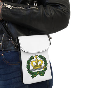 Order of the Amaranth Cell Phone Wallet - Green Wreath Microfiber Leather - Bricks Masons