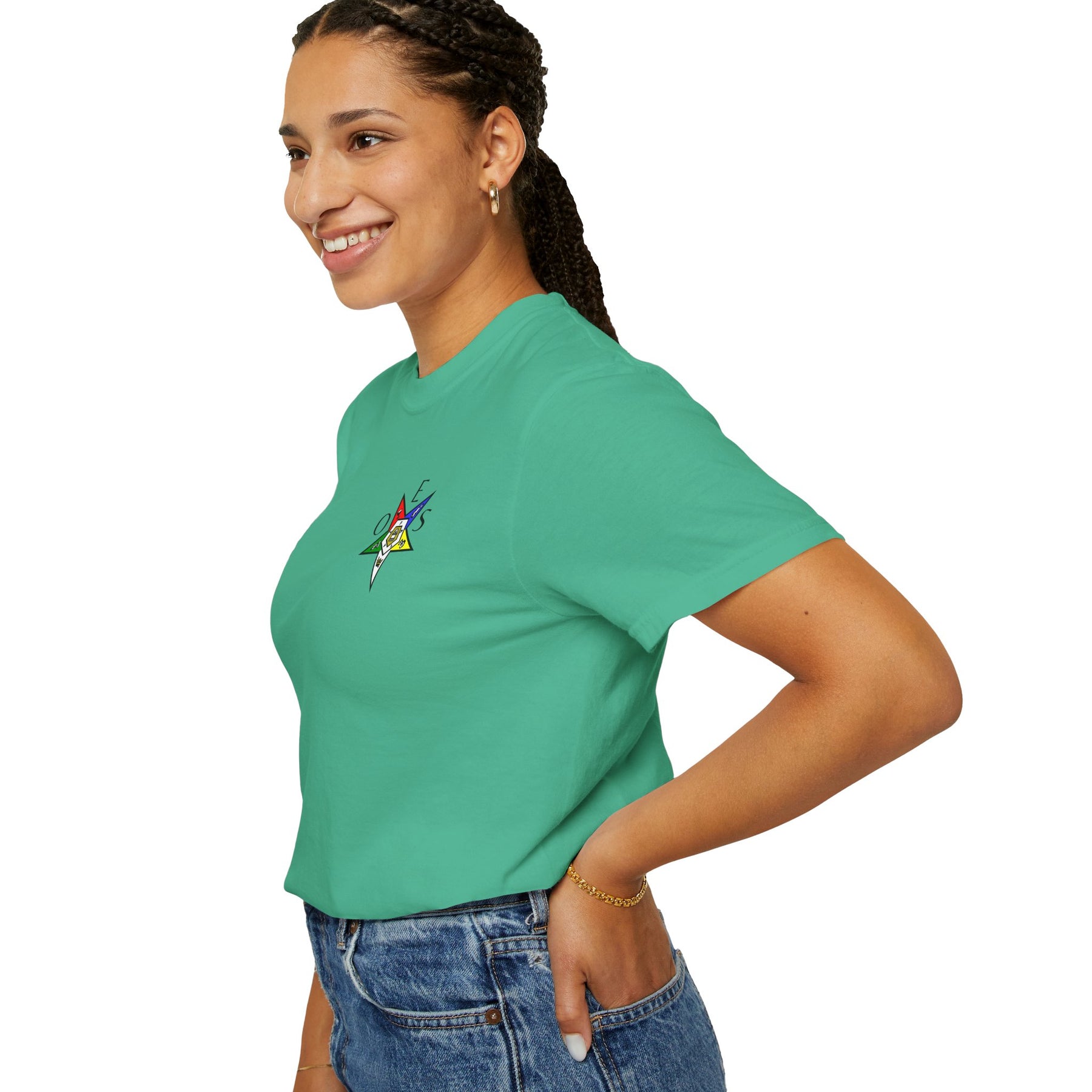 OES T-Shirt - Garment-Dyed Tee OES Star Various Colors - Bricks Masons