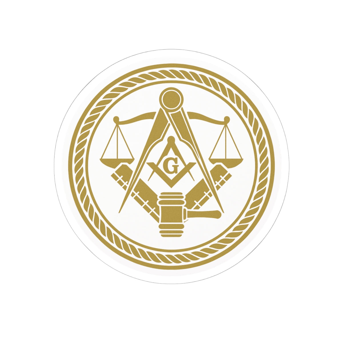 Master Mason Blue Lodge Sticker Decal - Kiss-Cut Law - Bricks Masons