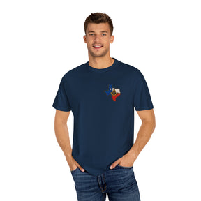 Master Mason Blue Lodge T-Shirt - Garment-Dyed Texas Mason - Bricks Masons