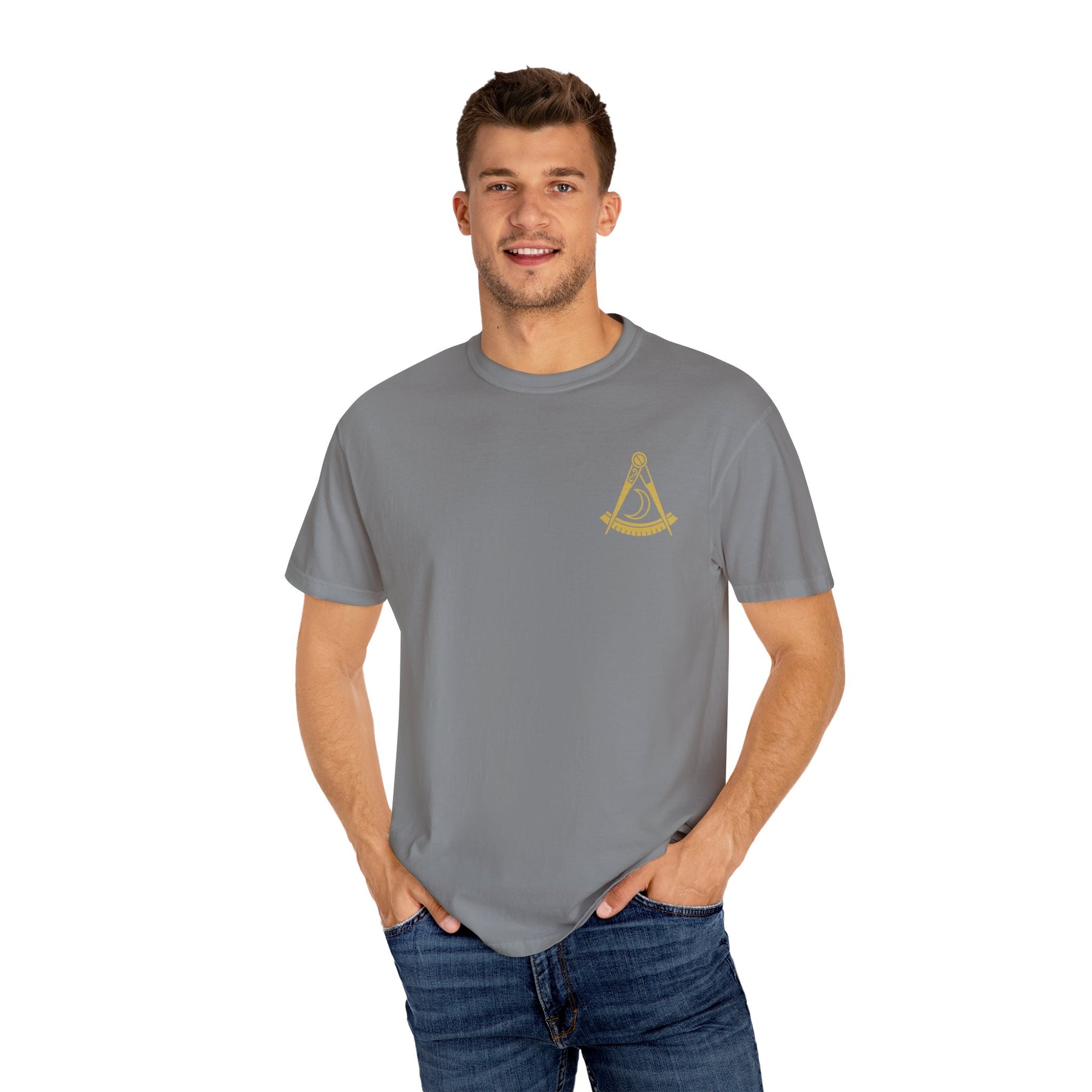 District Deputy Grand Master Blue Lodge T-Shirt - Garment-Dyed Tee - Bricks Masons