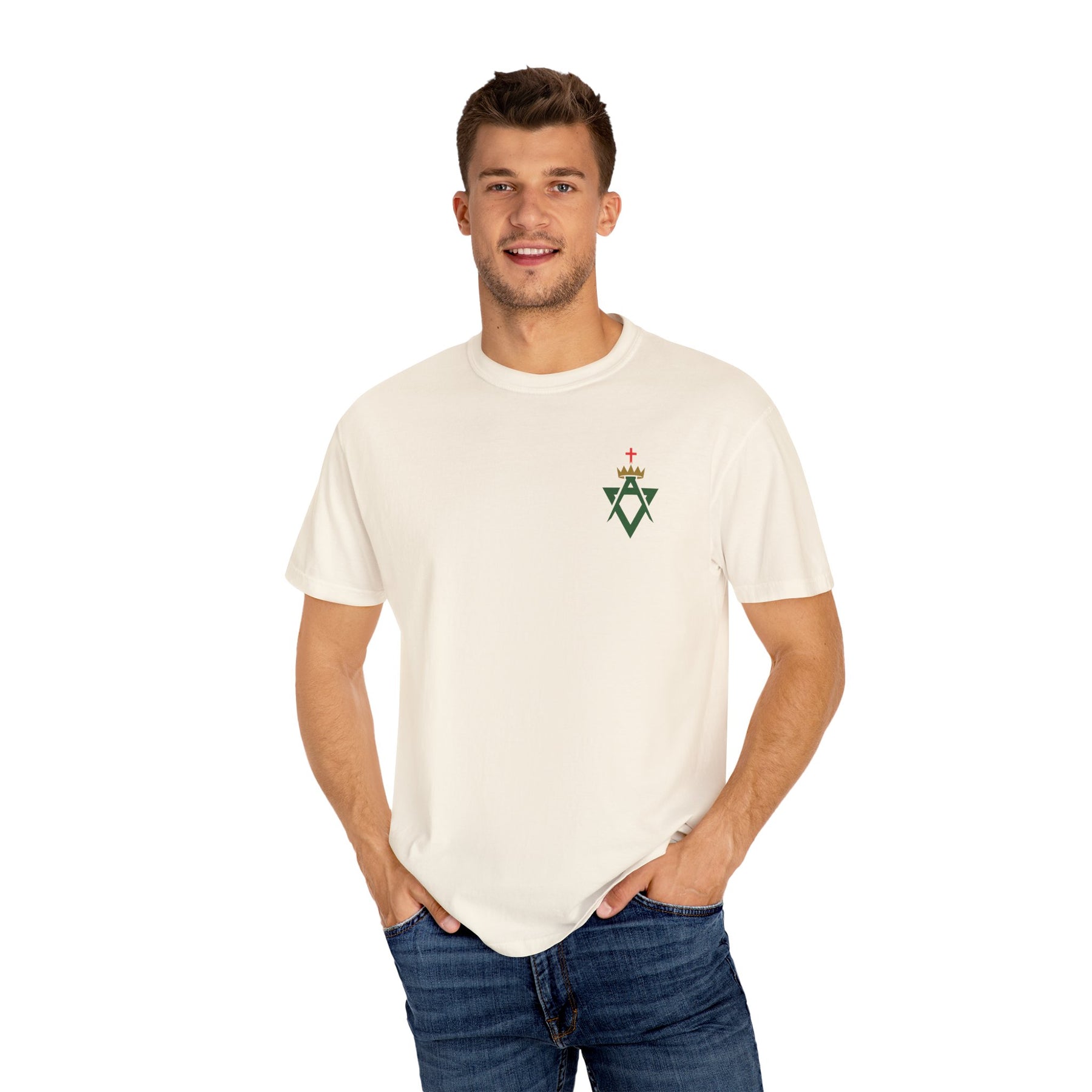 Allied Masonic Degrees T-Shirt - Cotton Garment-Dyed Tee Various Colors - Bricks Masons