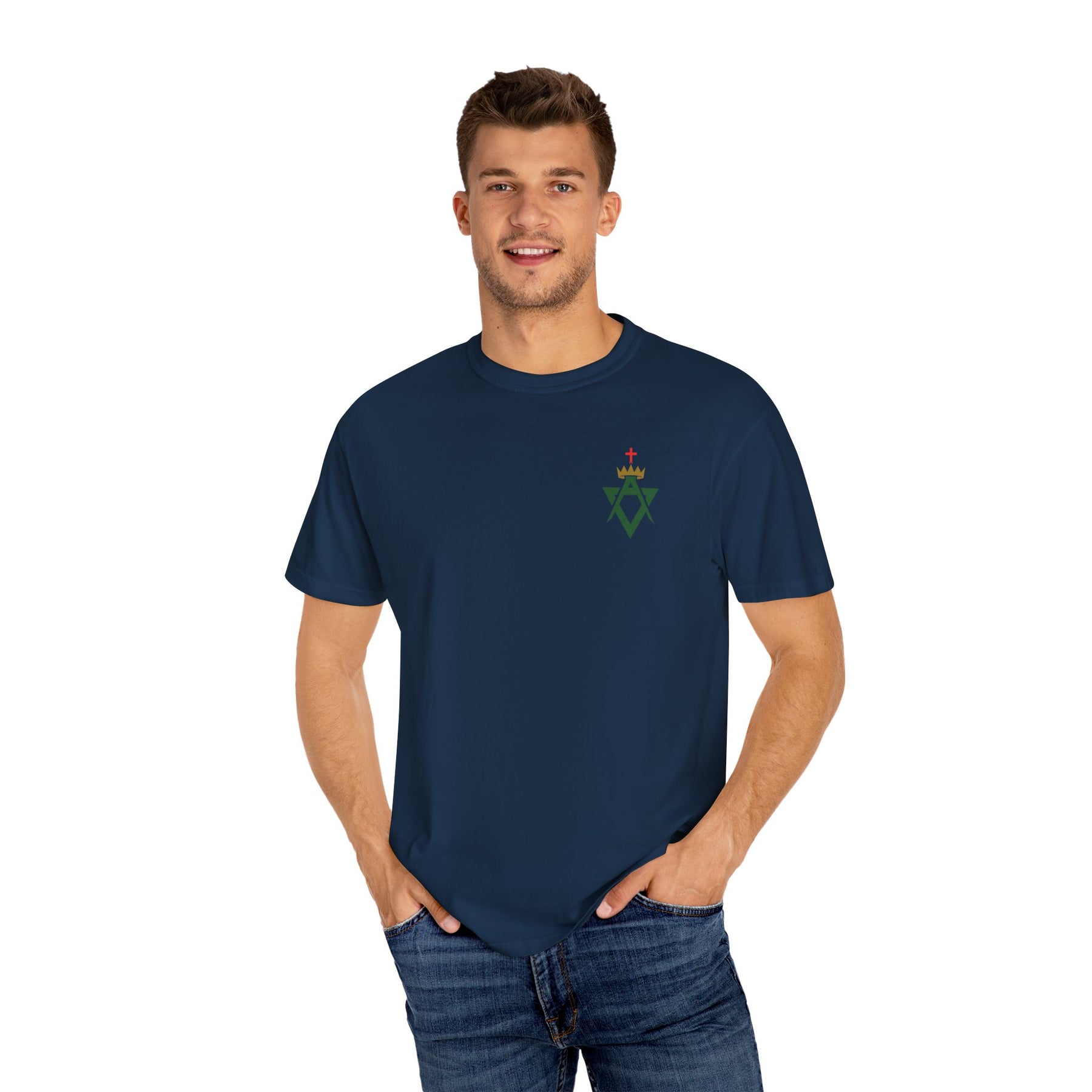 Allied Masonic Degrees T-Shirt - Cotton Garment-Dyed Tee Various Colors - Bricks Masons