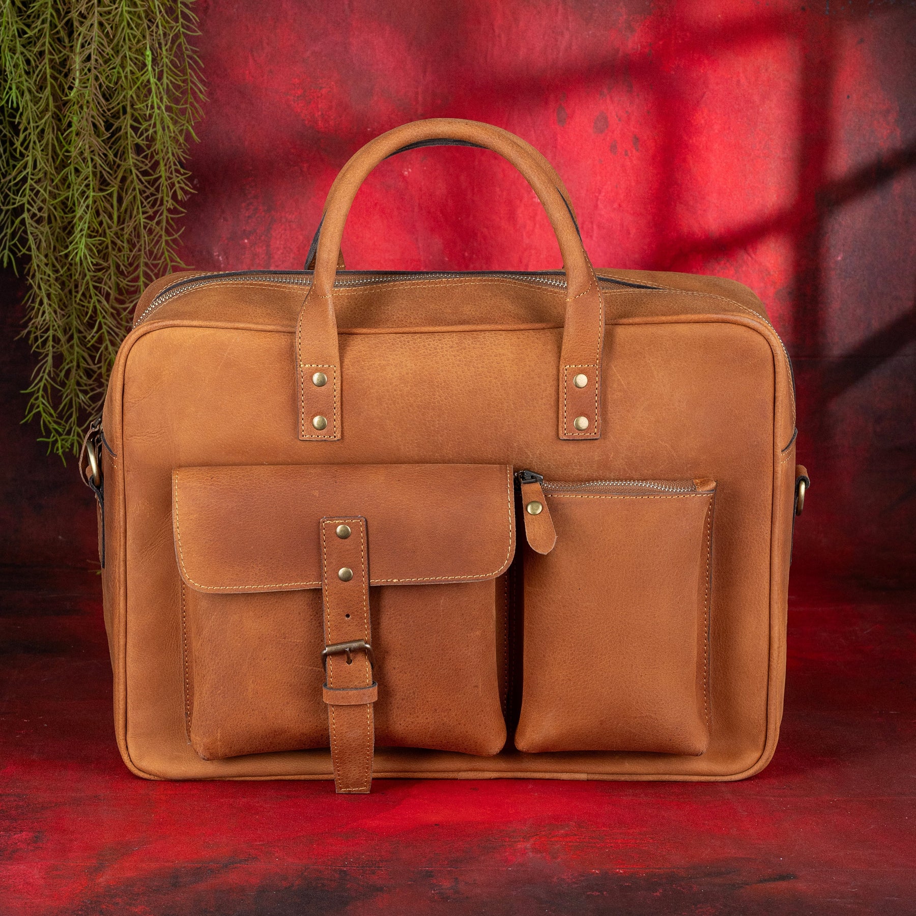 33rd Degree Scottish Rite Briefcase - Brown Leather - Bricks Masons