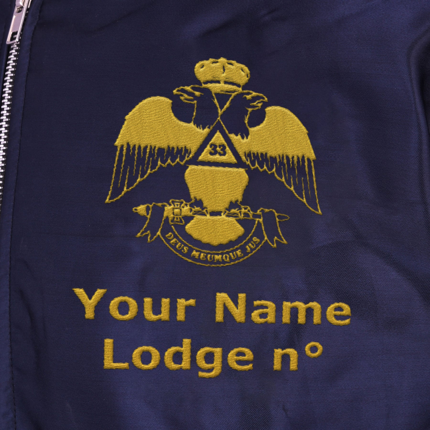 33rd Degree Scottish Rite Jacket - Wings Down Blue Color With Gold Embroidery - Bricks Masons