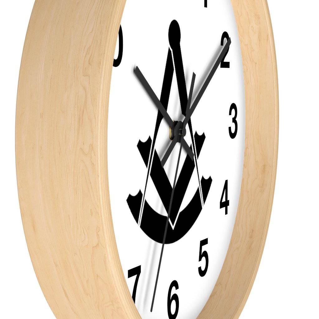 Past Master Blue Lodge Clock - Wooden Frame