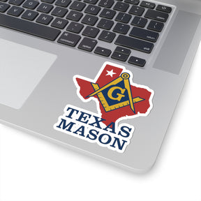 Master Mason Blue Lodge Sticker Decal - Kiss-Cut Texas Mason - Bricks Masons