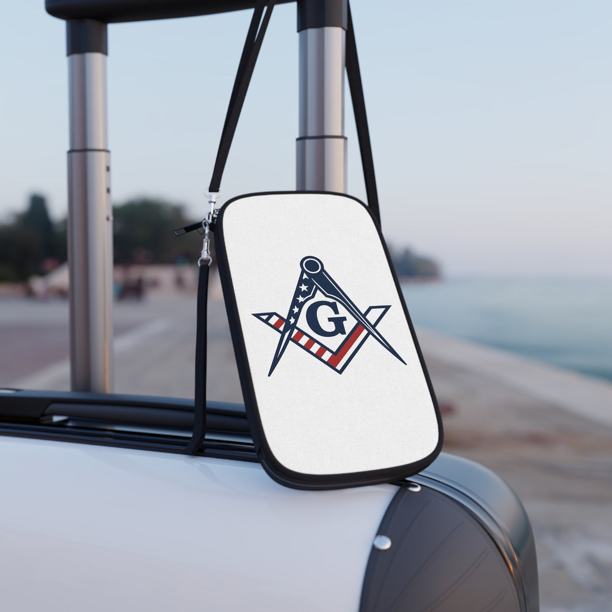 Master Mason Blue Lodge Passport Wallet - US Flag Square & Compass G - Bricks Masons