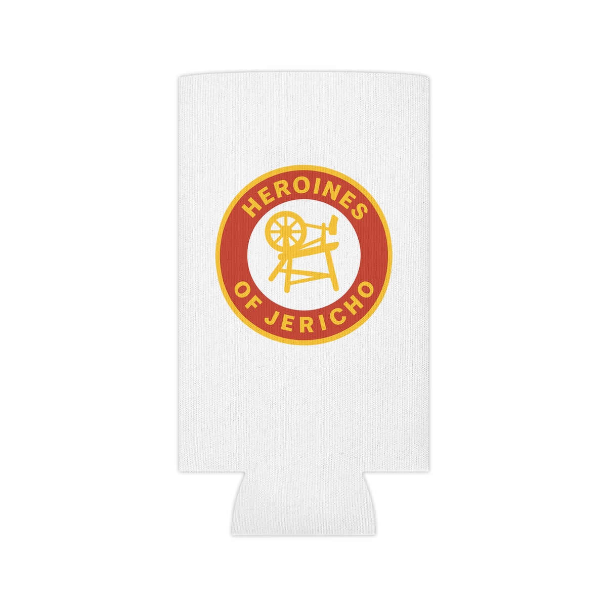 Heroines of Jericho Can Cooler - Red & Yellow Polyester Exterior - Bricks Masons