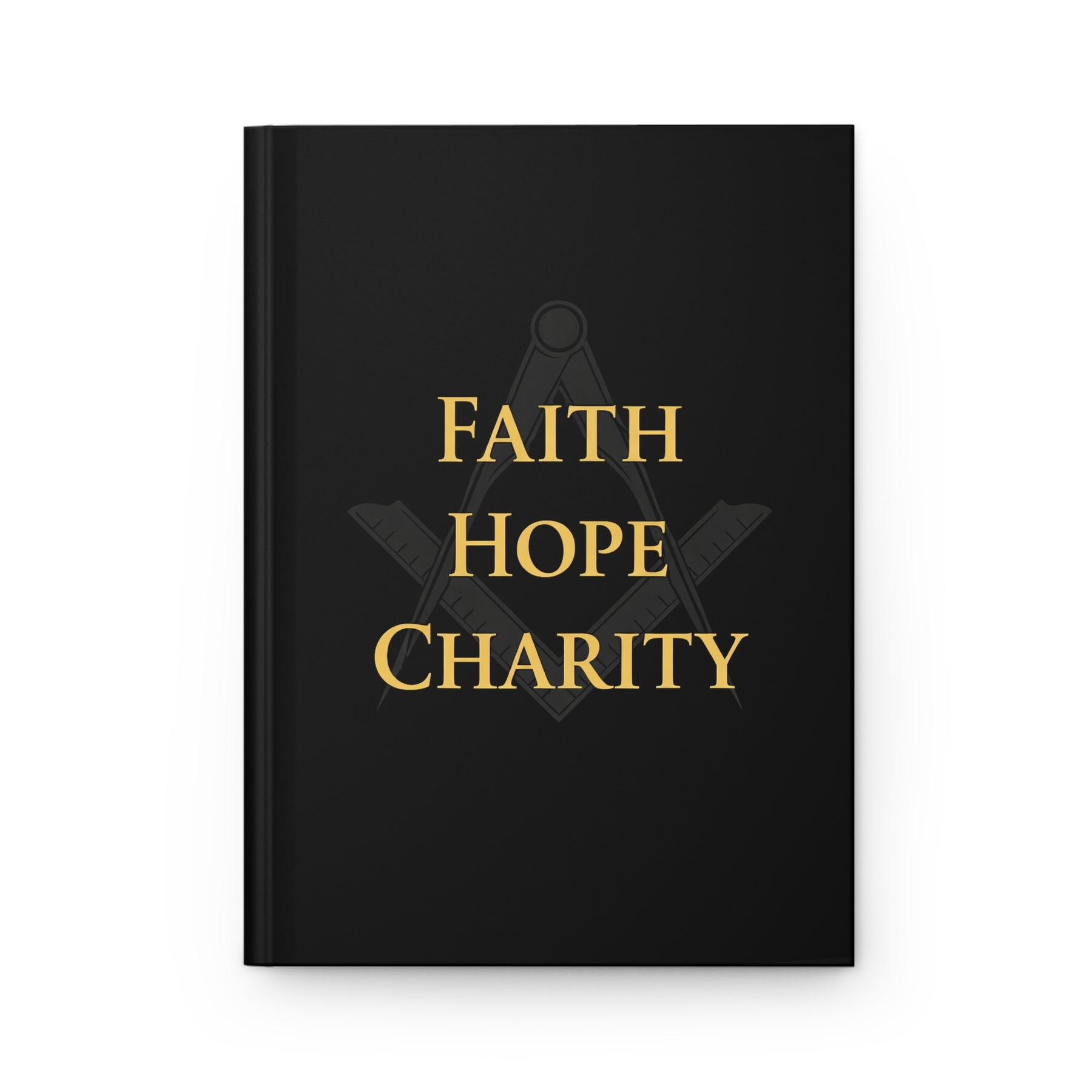 Master Mason Blue Lodge Journal - Faith Hope & Charity with Square & Compasses Emblem