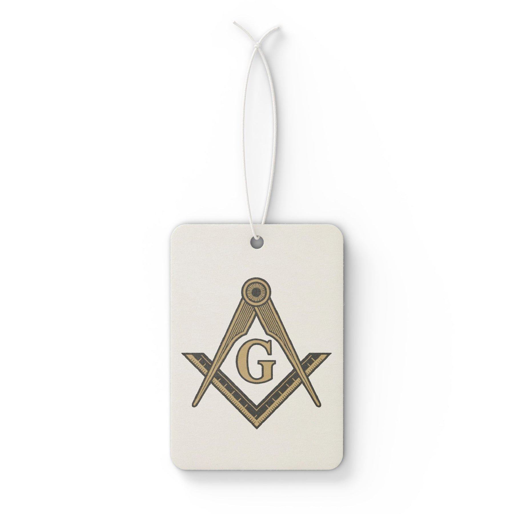 Master Mason Blue Lodge Car Air Freshener - Fresh Scent with Square & Compass G Emblem - Bricks Masons