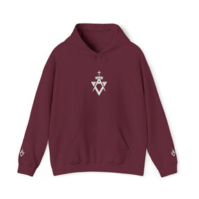 Allied Masonic Degrees Hoodie - Soft Cotton Poly Blend Embroidered Front Motif - Bricks Masons