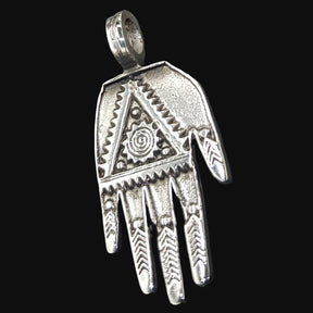 Hand of Fatima Hamsa Pendant in Silver 4 x 2 cm 7.6 g Art 945 - Bricks Masons