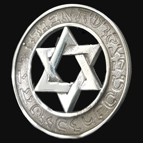 Star of David Alphabet Pendant in Silver 3 cm 9.2 g Art 958 - Bricks Masons