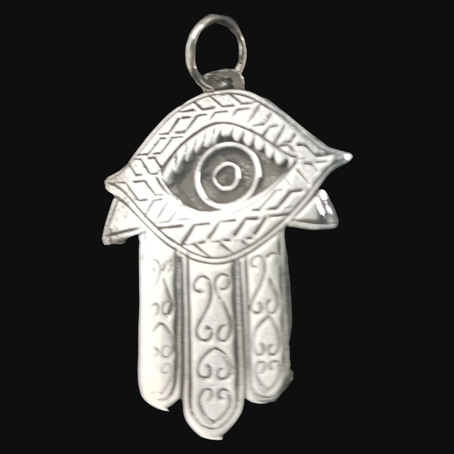 Hand of Fatima Hamsa Pendant in Silver 2.5 cm 4.2 g Art 966 - Bricks Masons