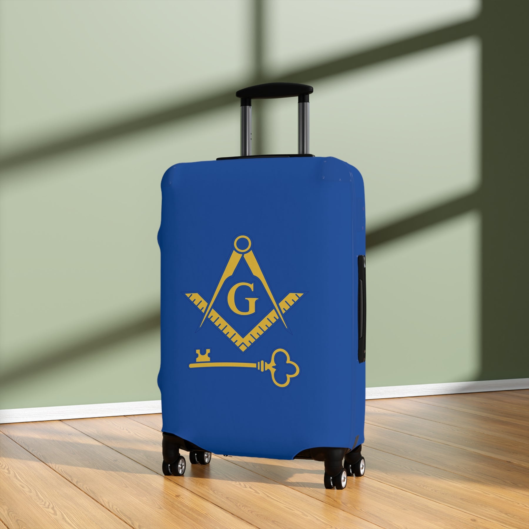 International Masons Luggage Cover - Square & Compass G with Key Emblem