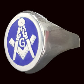 Masonic Master Degree Ring in Silver 1.6 x 1.2 cm 8 g Art 968 - Bricks Masons