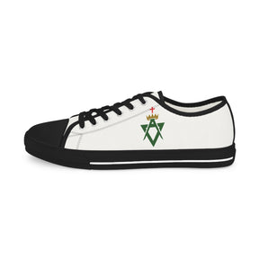 Allied Masonic Degrees Sneaker - Low Top Sneaker Black & White AMD Emblem - Bricks Masons