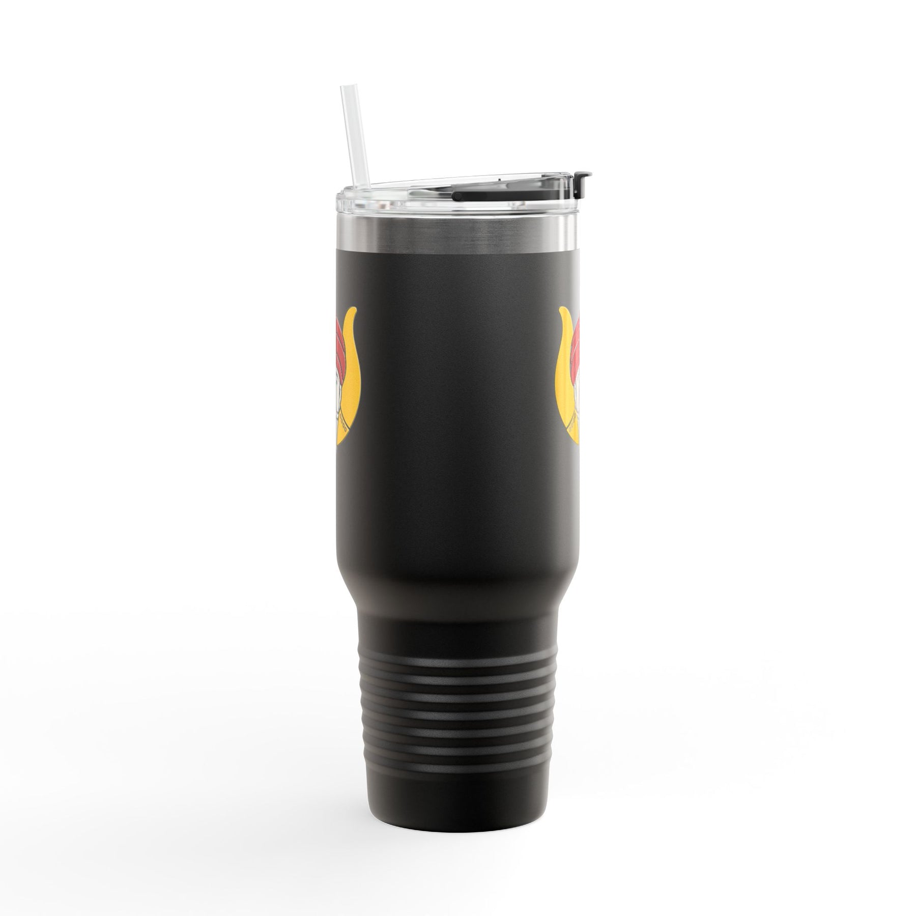 GROTTO Ringneck Tumbler - Black Stainless Steel & Insulated 40oz - Bricks Masons