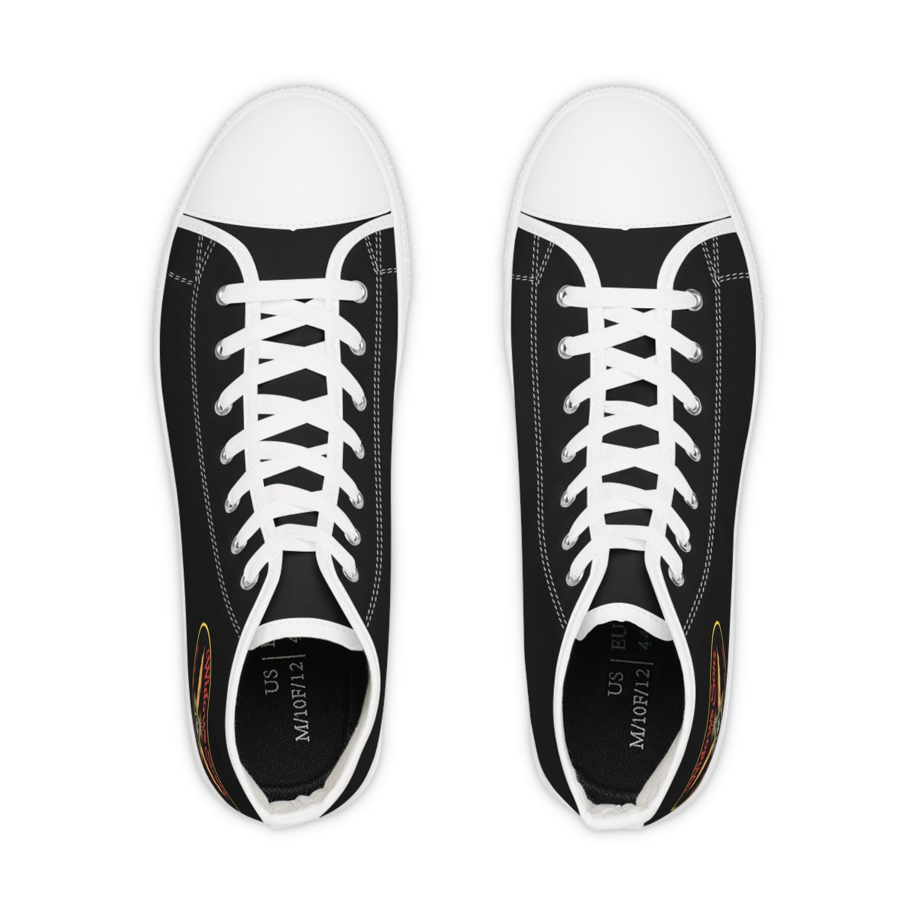 Widows Sons Sneaker - High Top Black & White Bikers Emblem - Bricks Masons
