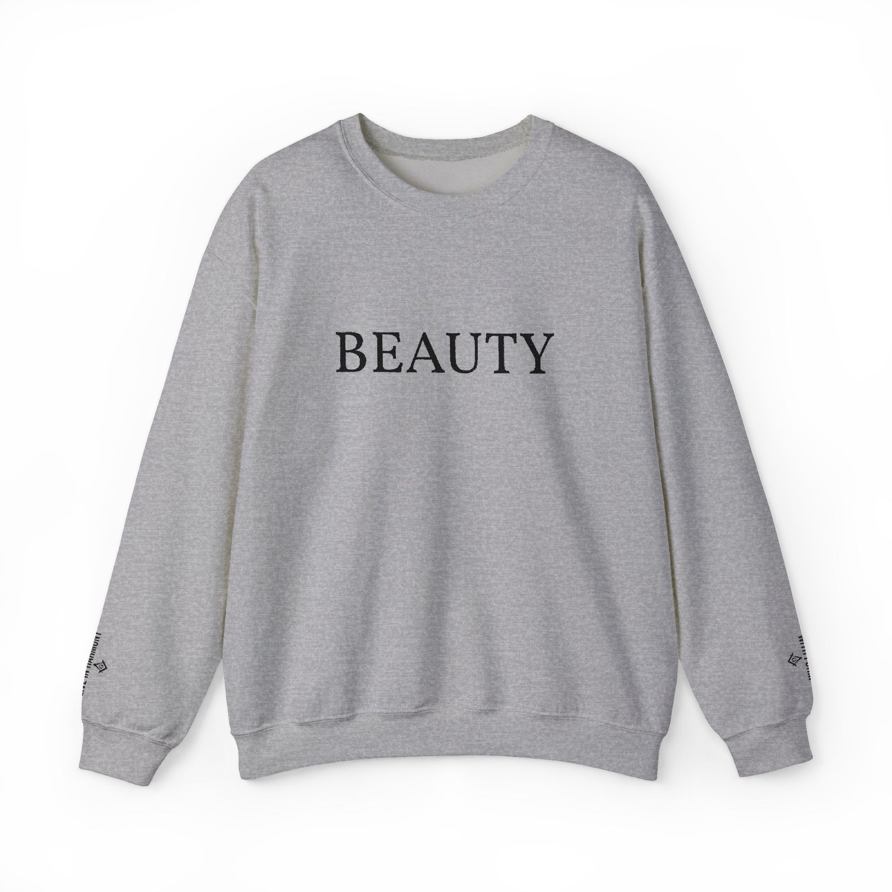 Master Mason Blue Lodge Sweatshirt - Beauty Front & Sleeves Embroidery - Bricks Masons