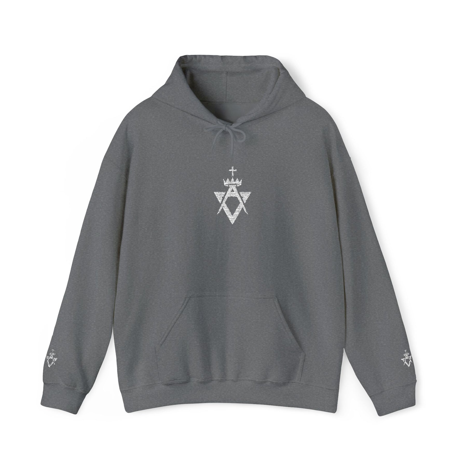 Allied Masonic Degrees Hoodie - Soft Cotton Poly Blend Embroidered Front Motif - Bricks Masons