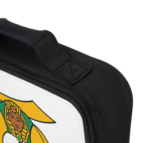 Daughters of Sphinx Lunch Bag - White Fully Insulated With Zipper Closure - Bricks Masons