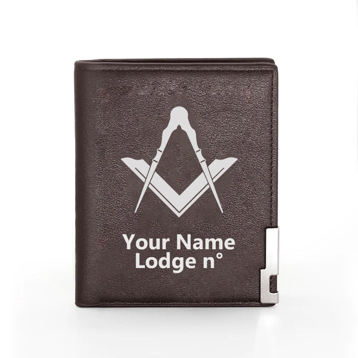 Master Mason Blue Lodge Wallet - Black & Brown