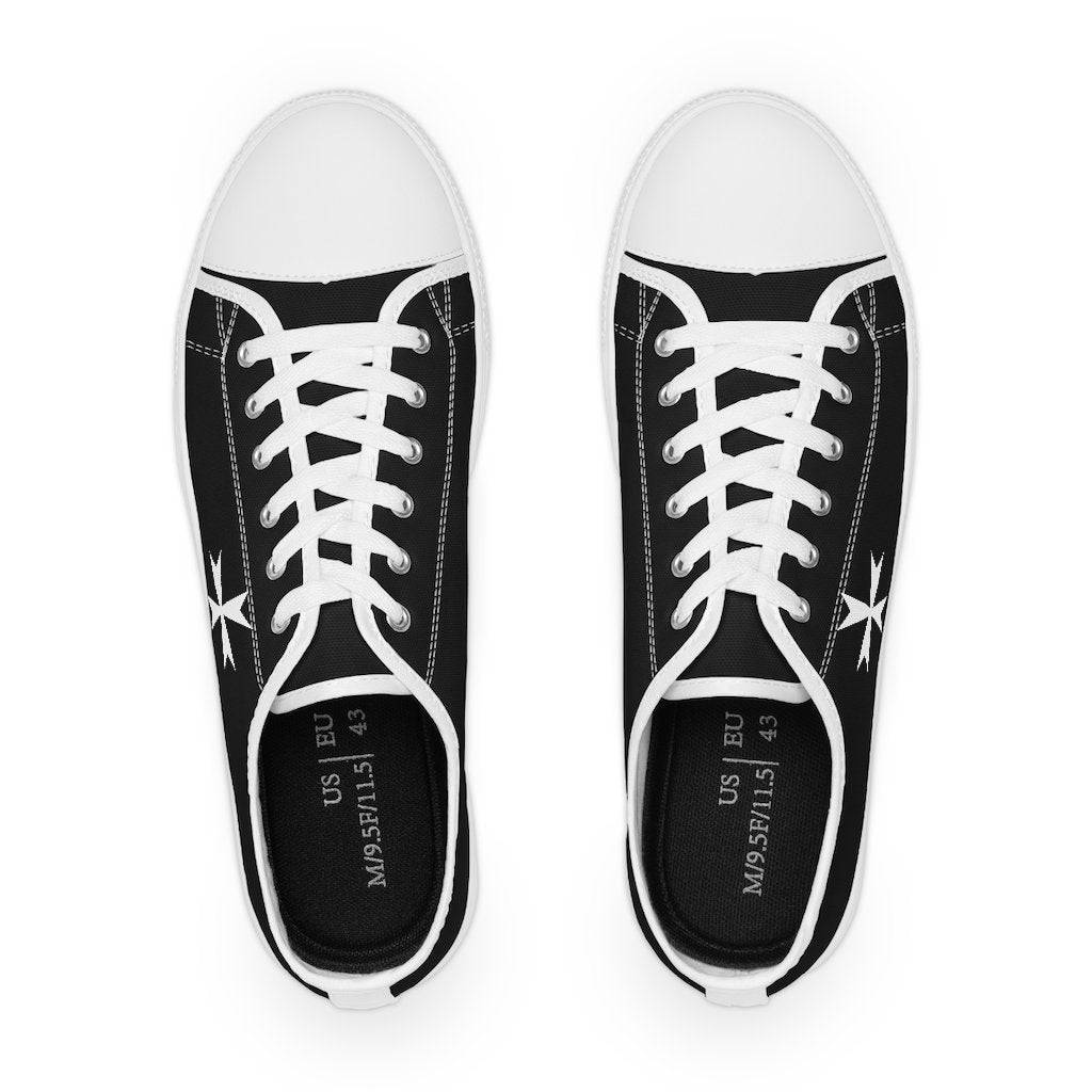 Order Of Malta Commandery Sneaker - Low Top Black & White