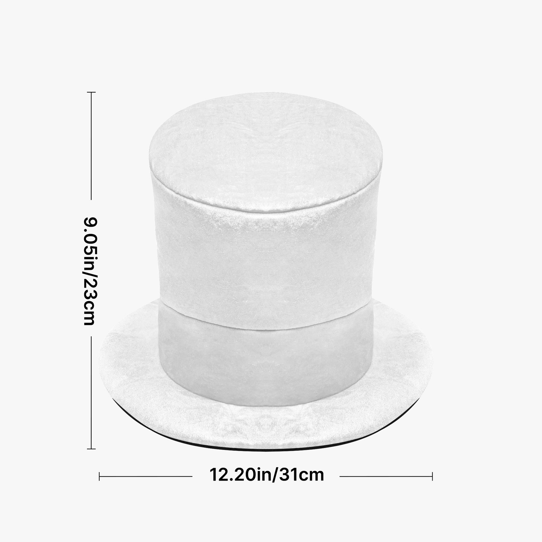 Master Mason Blue Lodge Novelty Hat - Tallest Hat In The Lodge Black Velvet With White S & C - Bricks Masons