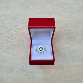 Order Of Saint Lazarus Ring - 925K Sterling Silver - Bricks Masons