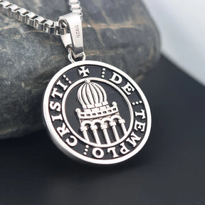 Knights Templar Necklace - Sterling Silver Saint Benedict