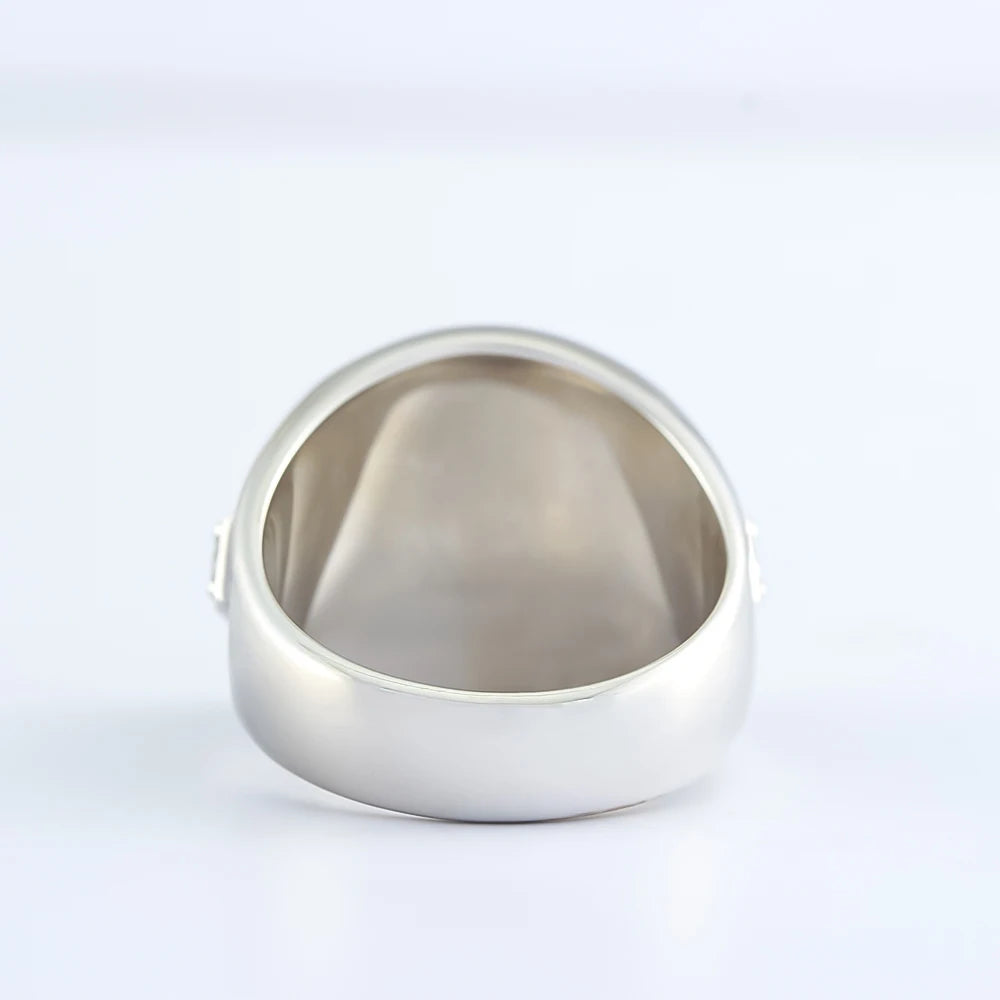 Meister-Freimaurer-Ring der Blauen Loge – Sterlingsilber S&amp;C G mit Steinen an den Seiten