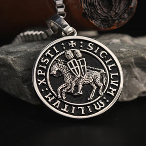 Knights Templar Necklace - Sterling Silver Saint Benedict