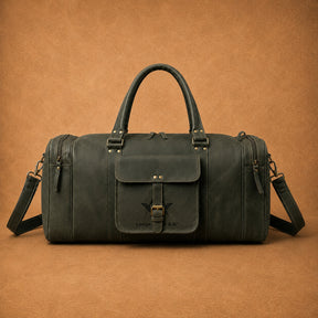 Master Mason Blue Lodge Travel Bag - Crazy Horse Leather Vintage Matte Finish