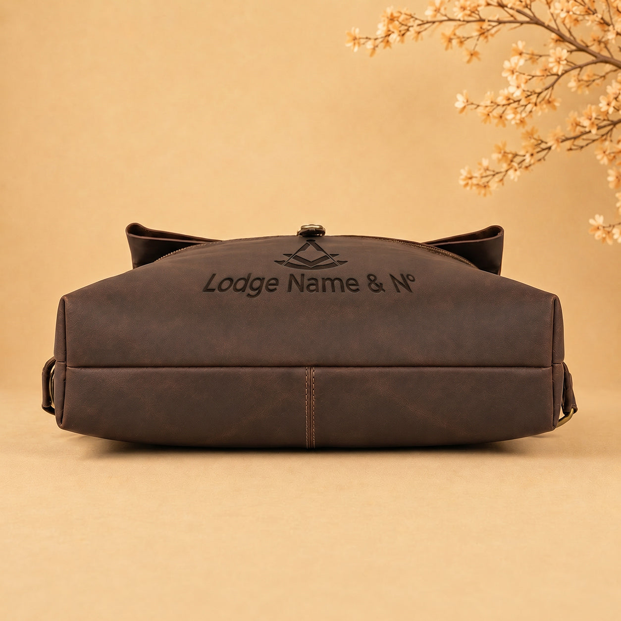Past Master Blue Lodge Backpack - Customizable Crazy Horse Leather With Roll-top Flap