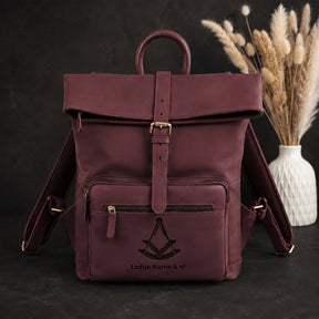 Past Master Blue Lodge Backpack - Burgundy Full-grain Buffalo Leather Crazy Horse Finish