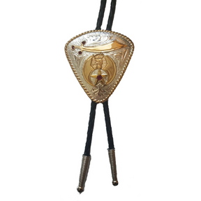 Shriners Bolo Tie - Sterling Silver Plated Crescent & Scimitar