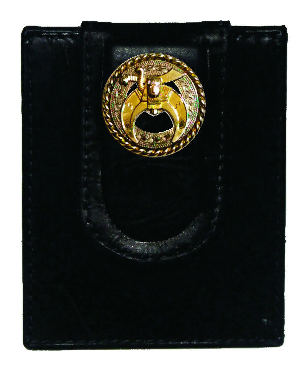 Shriners Wallet - Black & Brown Colors With Money Clip